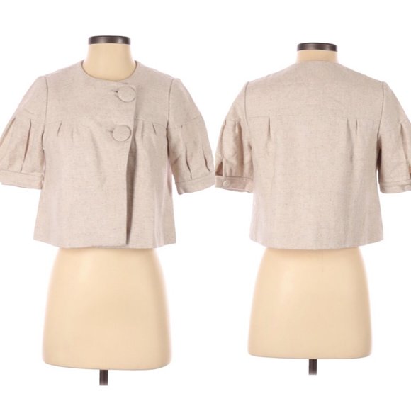 Parameter cropped wool blend jacket size 2 ivory - Picture 1 of 1